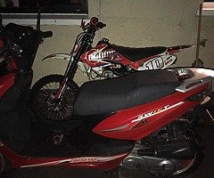 50cc honling moped swap for a car or a good 140 pitbike all papers here