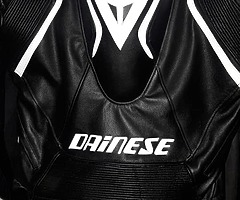 Dainese Black Color motorbike Leather Racing Suit