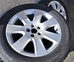 4x 18 inch original Audi A8 alloys with continental sport tires. 70 plus percent.