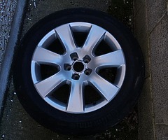 4x 18 inch original Audi A8 alloys with continental sport tires. 70 plus percent. - Image 3/5