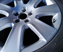 4x 18 inch original Audi A8 alloys with continental sport tires. 70 plus percent. - Image 4/5