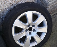 4x 18 inch original Audi A8 alloys with continental sport tires. 70 plus percent. - Image 5/5