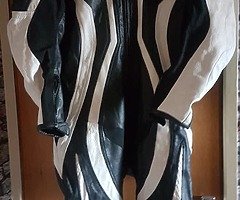 One piece motorcycle leathers