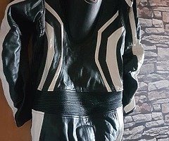 One piece motorcycle leathers