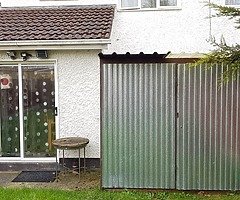 Motorcycle Garage / Steel Shed with Skylight, Electricity and Lights, Complete & Secure, Portabl - Image 4/6