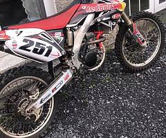 2008 crf 250r twin pipe model