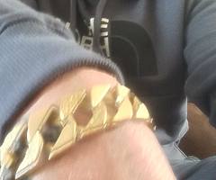 Just under 3 oz gold bracelet basically brand new real head turner paid 3500 will take 3000