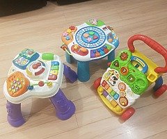 kids play tables and walker FREE DELIVERY