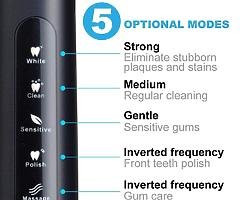 Sonic Toothbrush, Fairywill Electric Toothbrush Clean Teeth Like a Dentist Rechargeable 4 Hours Char - Image 7/9