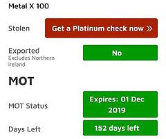 Here I have we Peugeot metal x100 moped we 100cc mot till 1st dec 19 will need bit tlc tbh - Image 4/6