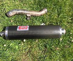 Bos carbon slip on end can cbr link pipe