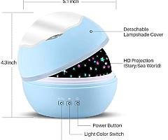 New Star Lights Projector for Kids, LED 360° Rotating Ocean Baby Night Light Projector, Toys for 3-1 - Image 2/7