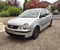 Polo, 2002, petrol, 1.2 L, 92,423 miles selling for parts