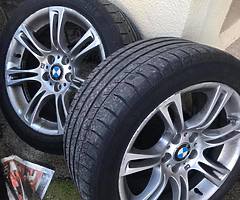 bmw F10 wheels, r18, good tyres