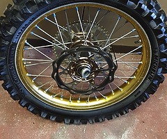 Talon carbon fiber hub and gold rims YZ450F new tyres and discs